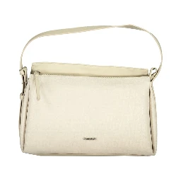 Beige Polyester Handbag