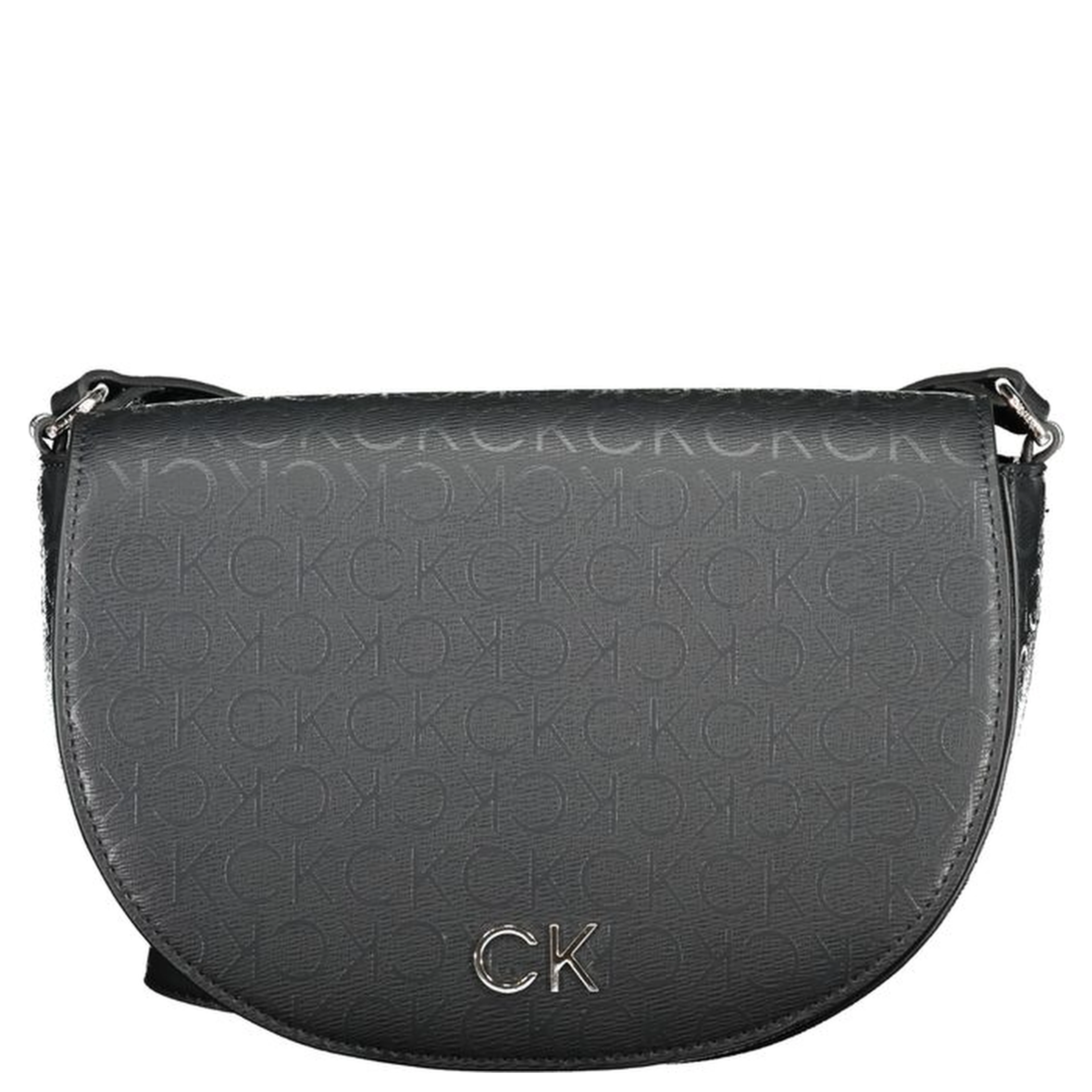 Black Polyurethane Women's Shoulder Bag