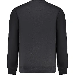 Black Cotton Men Sweater