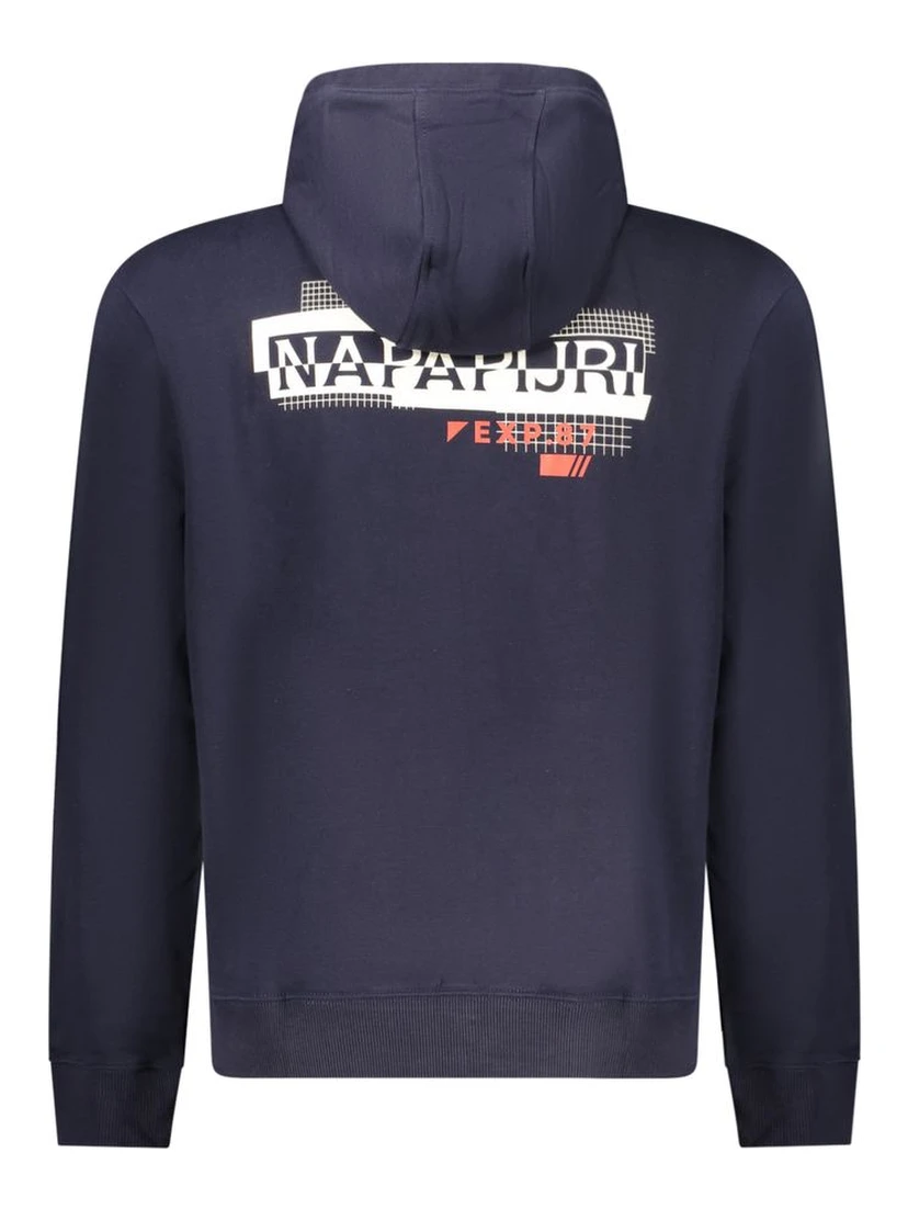 Blue Cotton Men Sweater