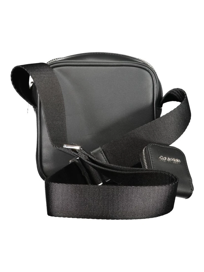 Black Polyester Shoulder Bag