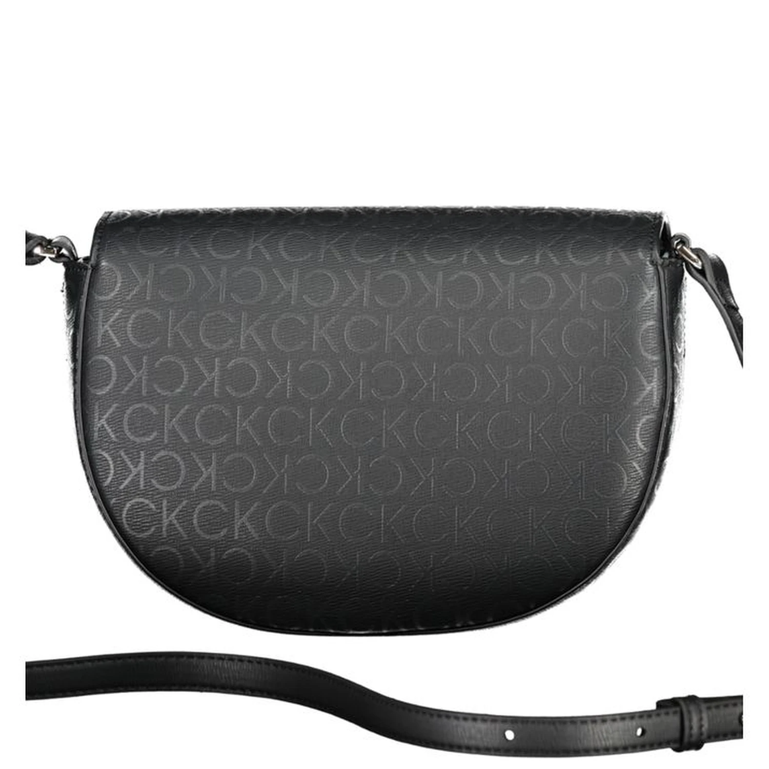 Black Polyurethane Women's Shoulder Bag