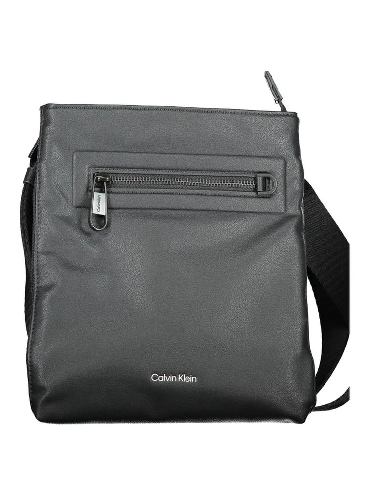 Black Polyester Shoulder Bag