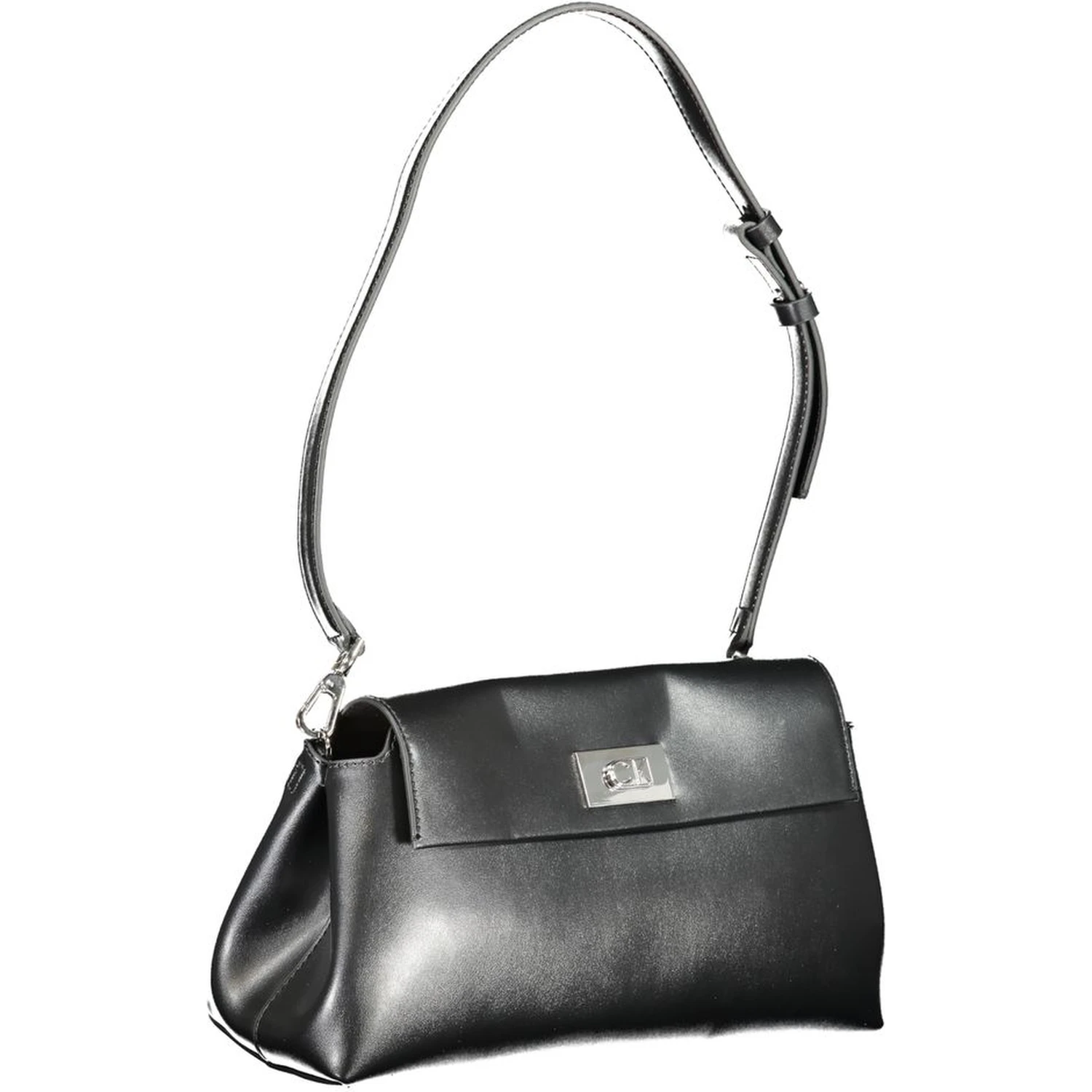 Black Polyester Handbag