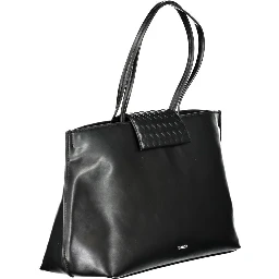 Black Polyester Handbag