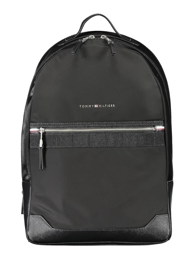 Black Polyester Backpack