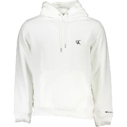 White Cotton Men's Hooded Sweater