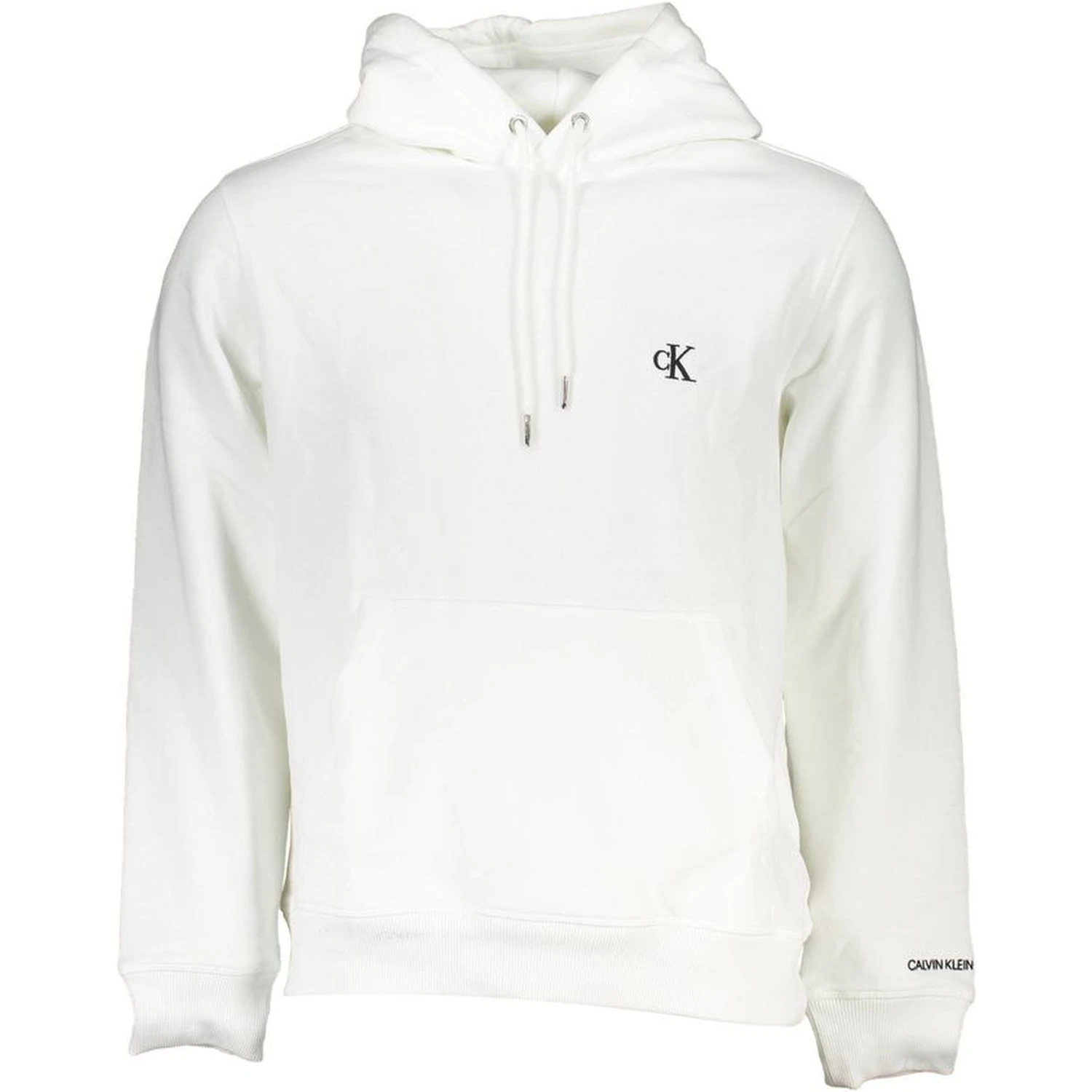 White Cotton Men's Hooded Sweater