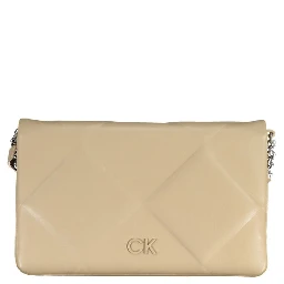 Beige Polyester Handbag