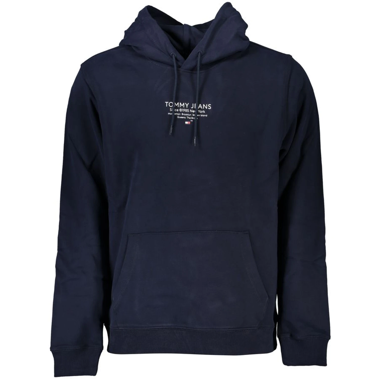 Blue Cotton Men Sweater with Hood