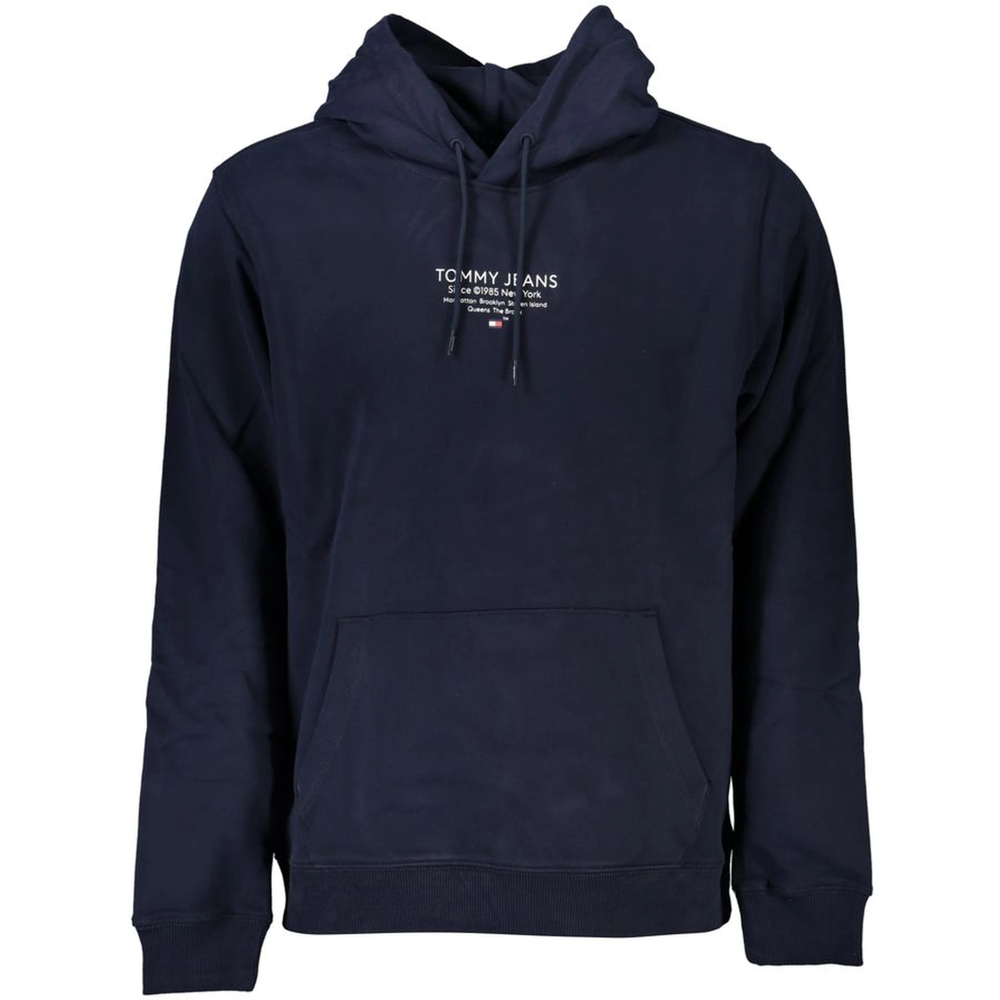 Blue Cotton Men Sweater with Hood