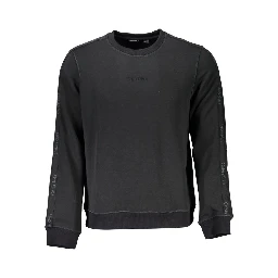 Black Polyester Men Sweater