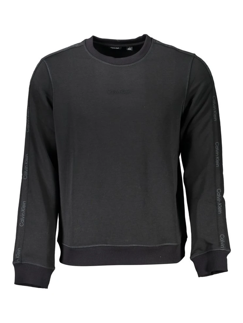Black Polyester Men Sweater
