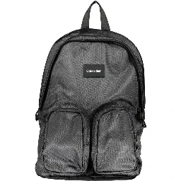 Black Polyester Backpack