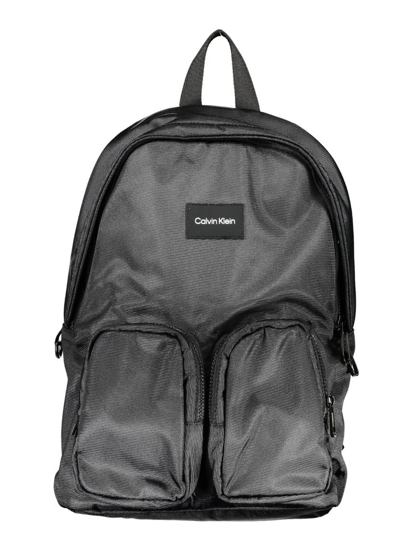 Black Polyester Backpack
