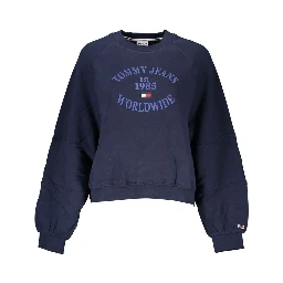 Blue Cotton Women Sweater