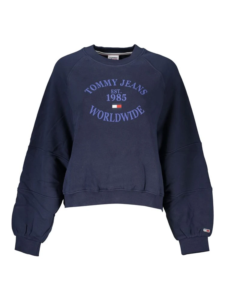 Blue Cotton Women Sweater