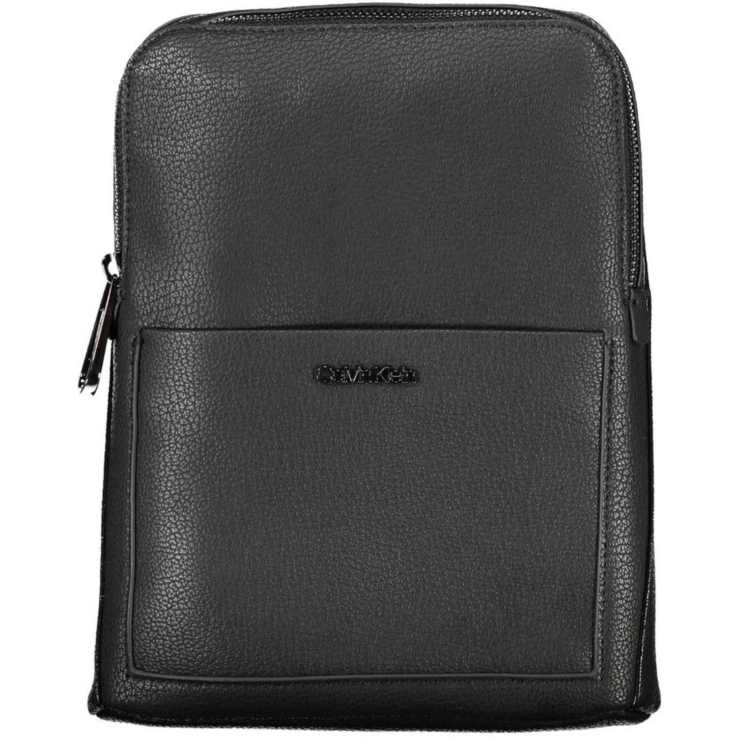 Black Polyurethane Men's Shoulder Bag
