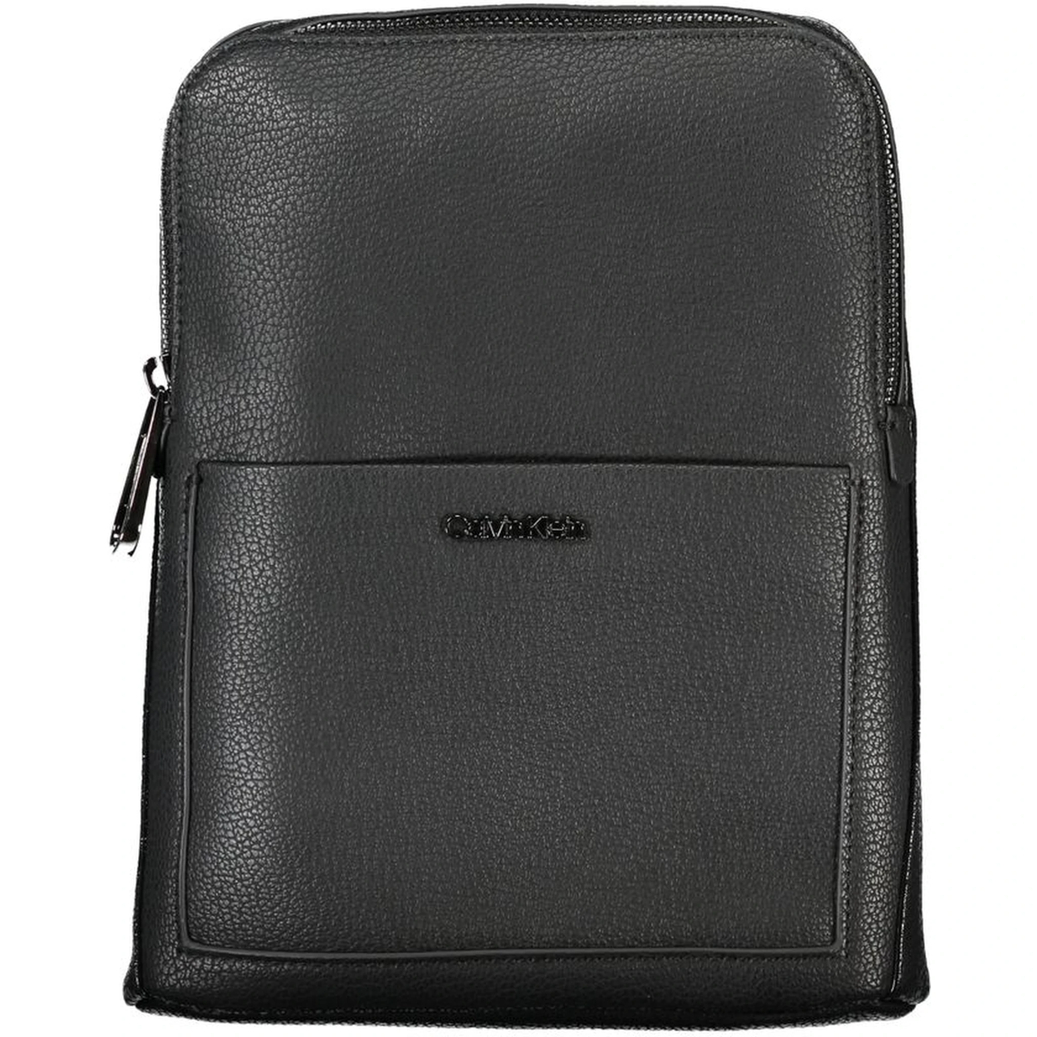 Black Polyurethane Men's Shoulder Bag