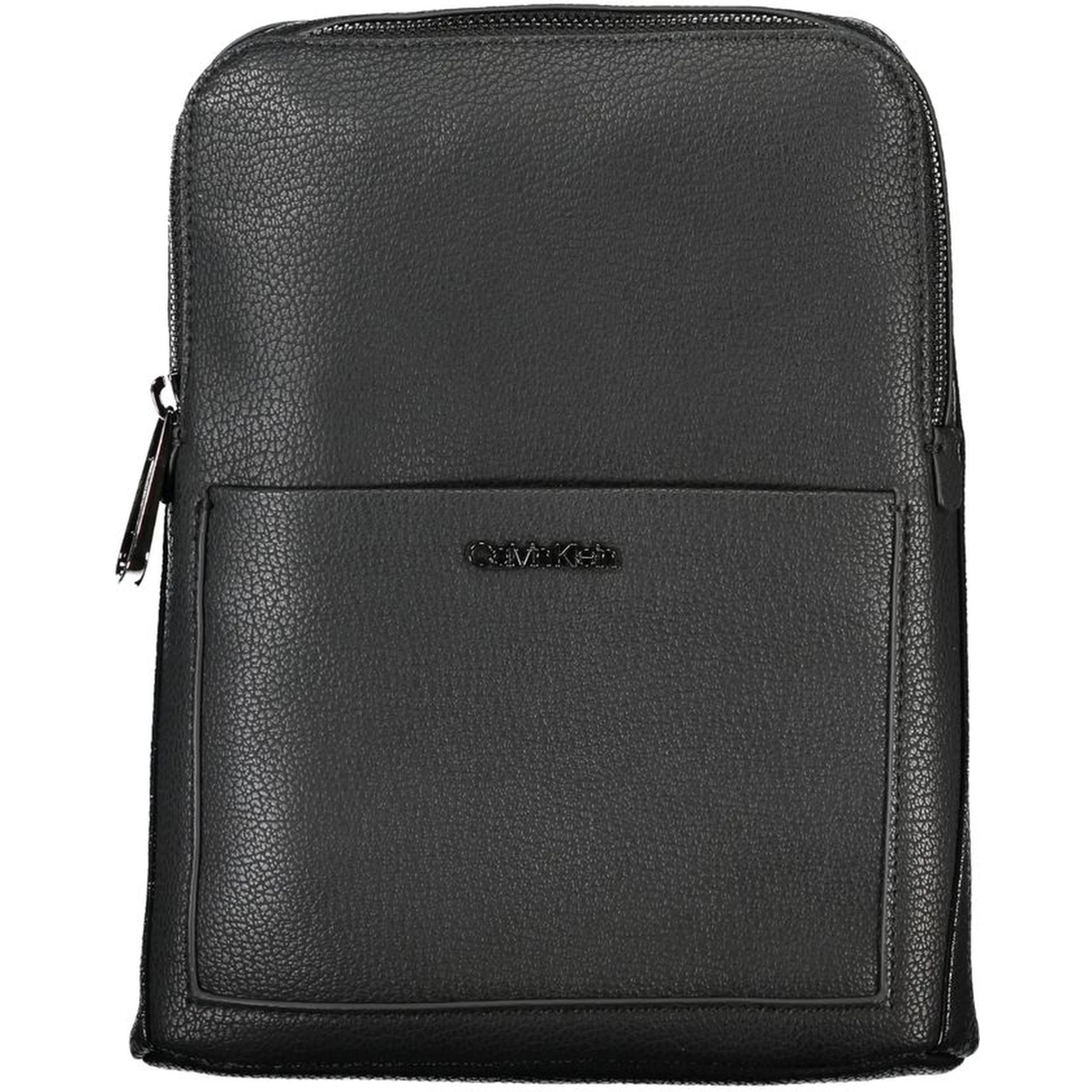 Black Polyurethane Men's Shoulder Bag