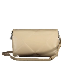 Beige Polyester Handbag