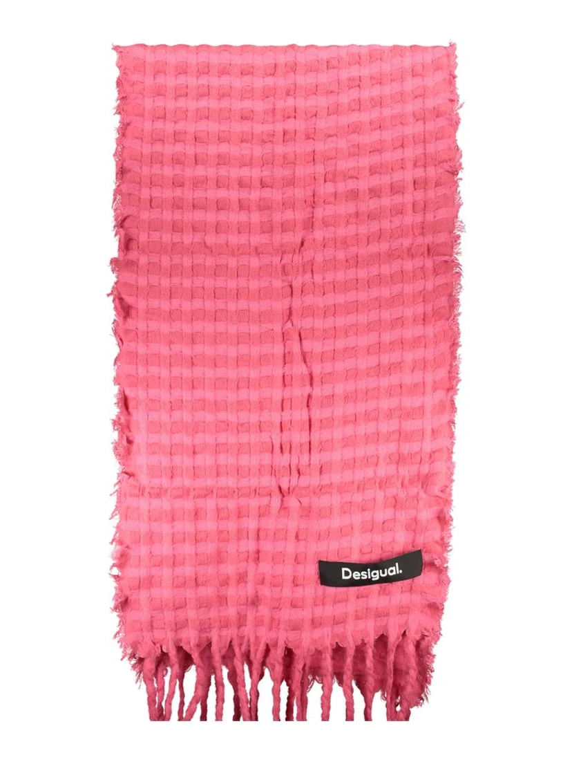 Pink Polyester Scarf