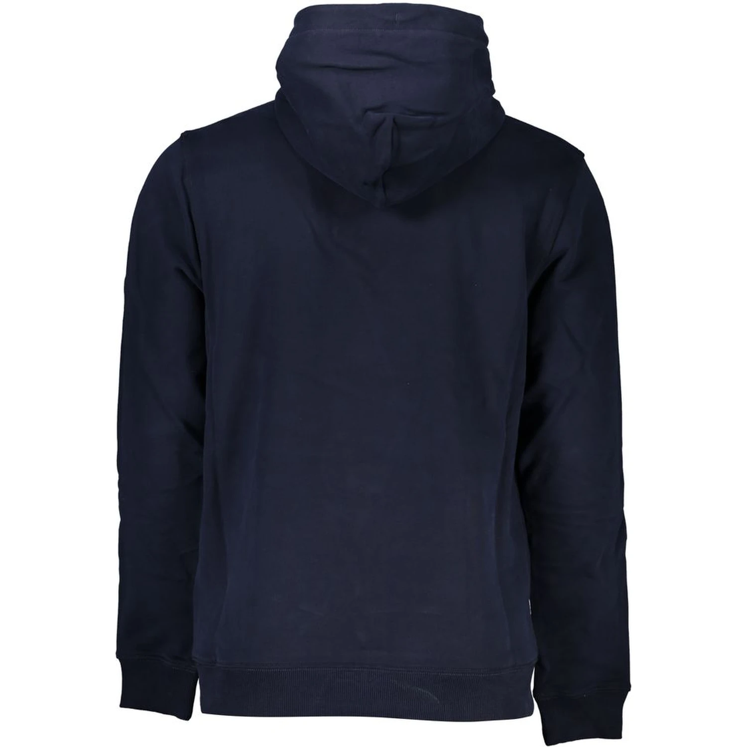 Blue Cotton Men Sweater with Hood