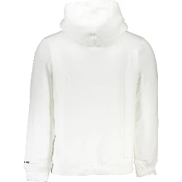 White Cotton Men's Hooded Sweater