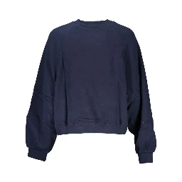 Blue Cotton Women Sweater