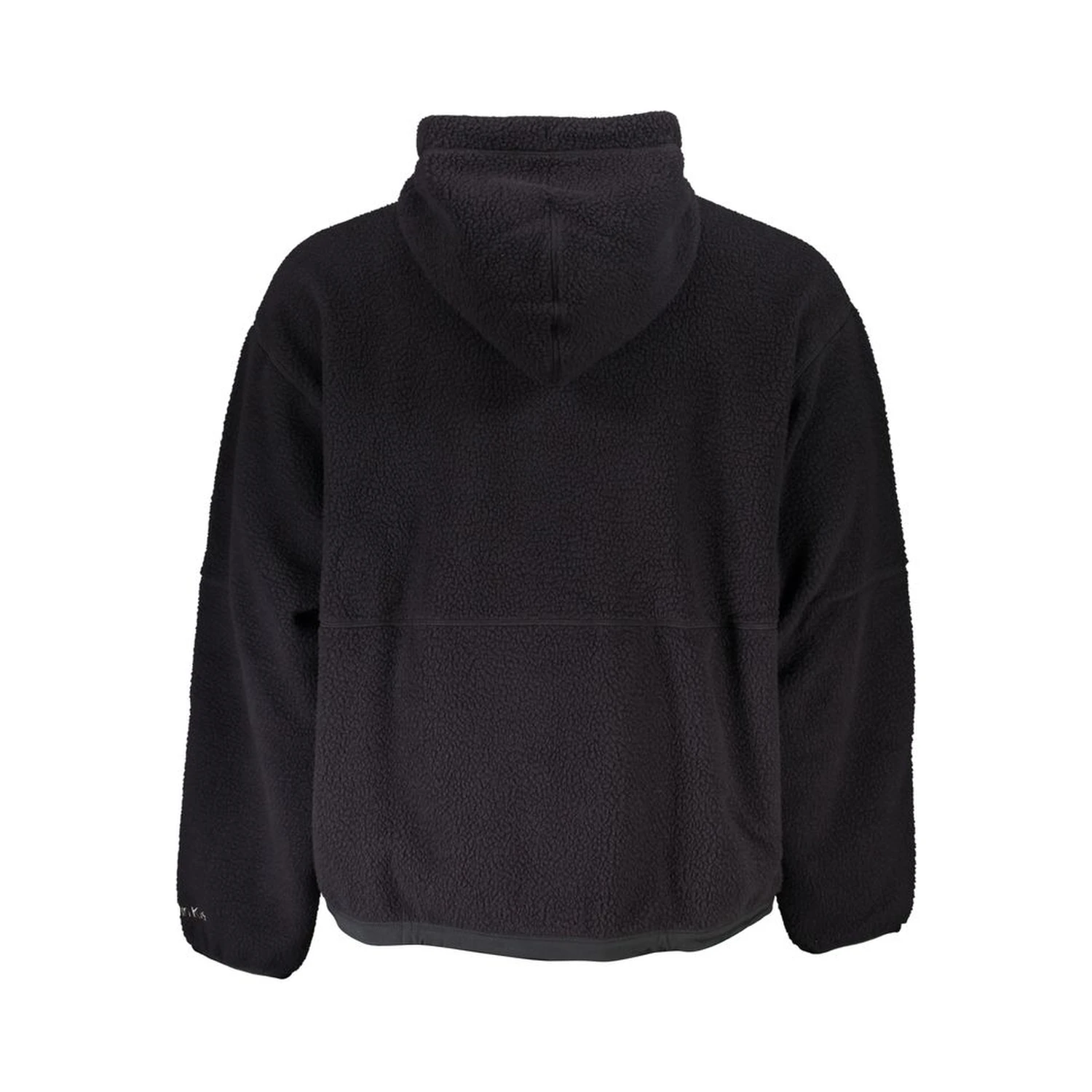Black Polyester Men Sweater with Hood