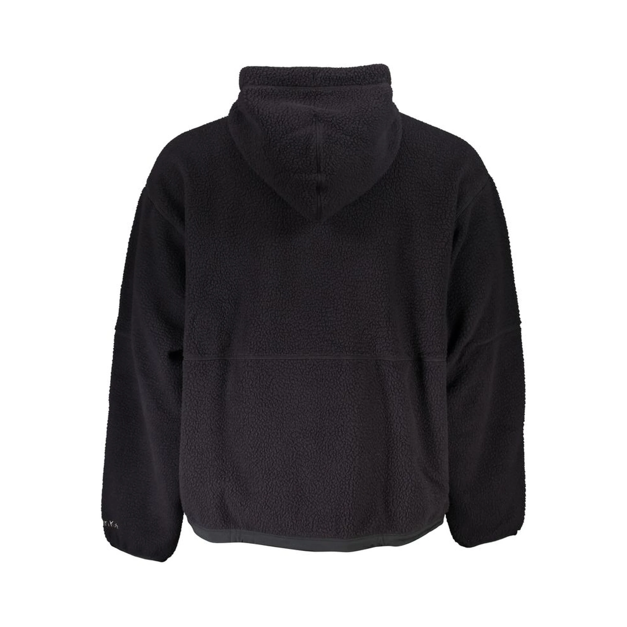 Black Polyester Men Sweater with Hood
