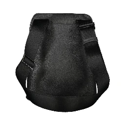Black Polyurethane Men's Shoulder Bag