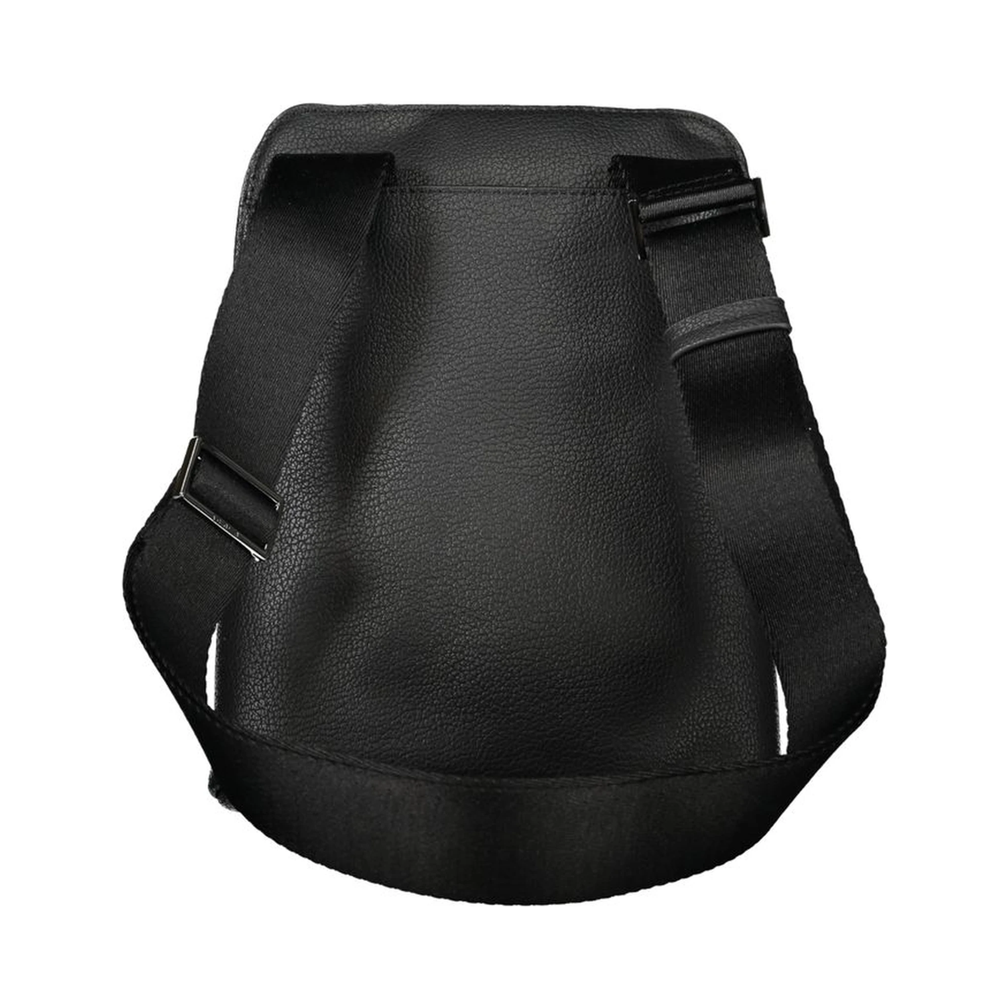 Black Polyurethane Men's Shoulder Bag