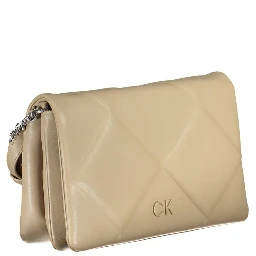 Beige Polyester Handbag