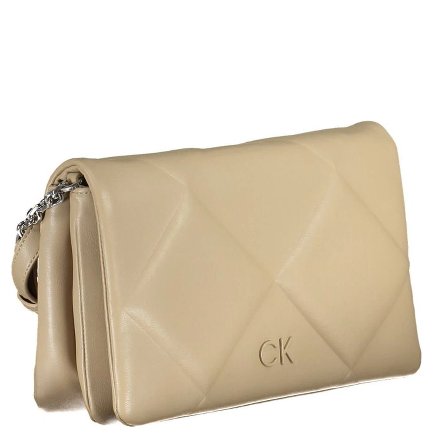Beige Polyester Handbag