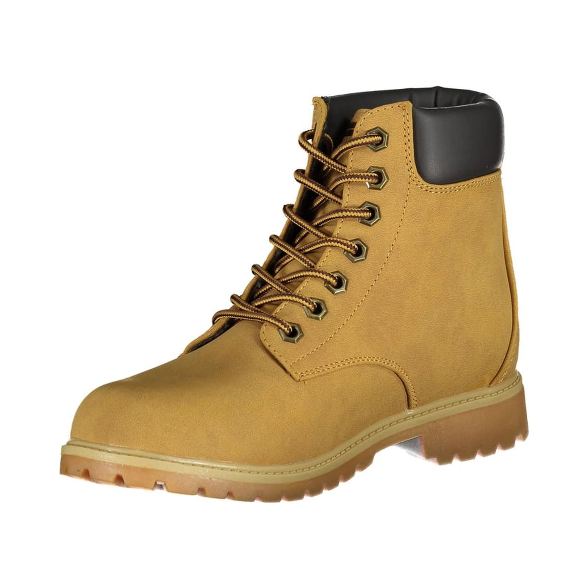 Yellow Polyester Women Boot