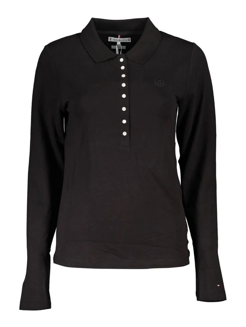 Black Cotton Polo Shirt
