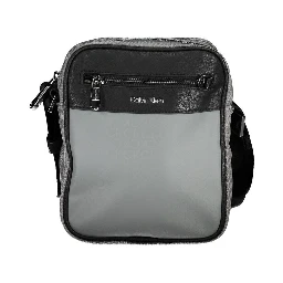 Gray Polyester Shoulder Bag