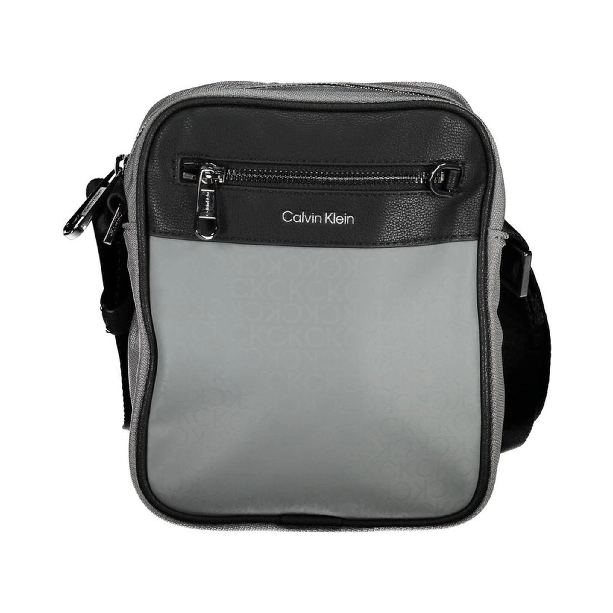 Gray Polyester Shoulder Bag