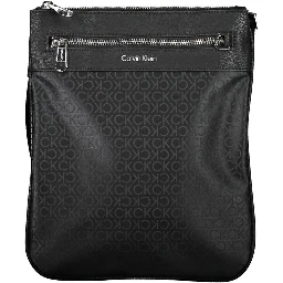 Black Polyester Shoulder Bag