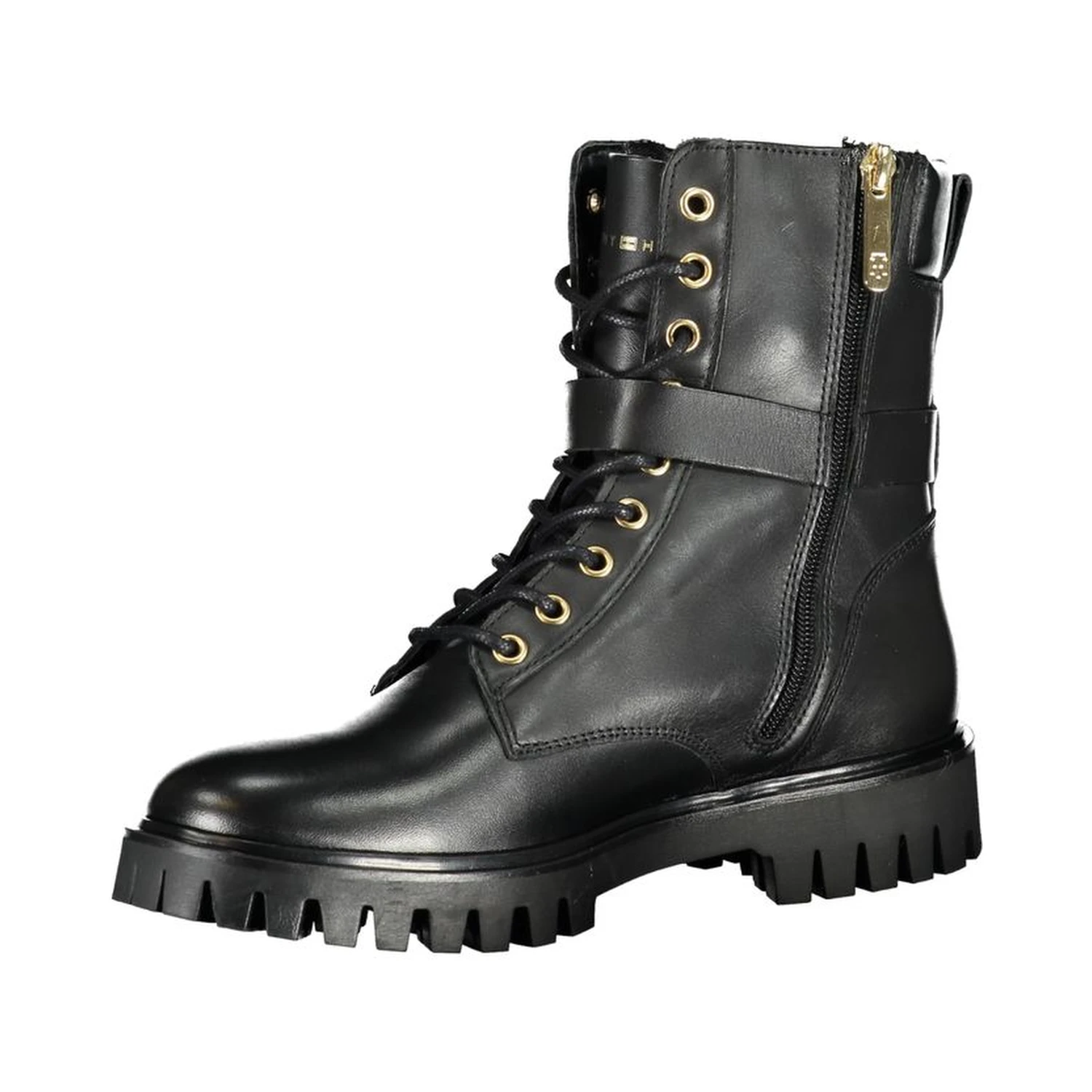 Black Leather Women Boot