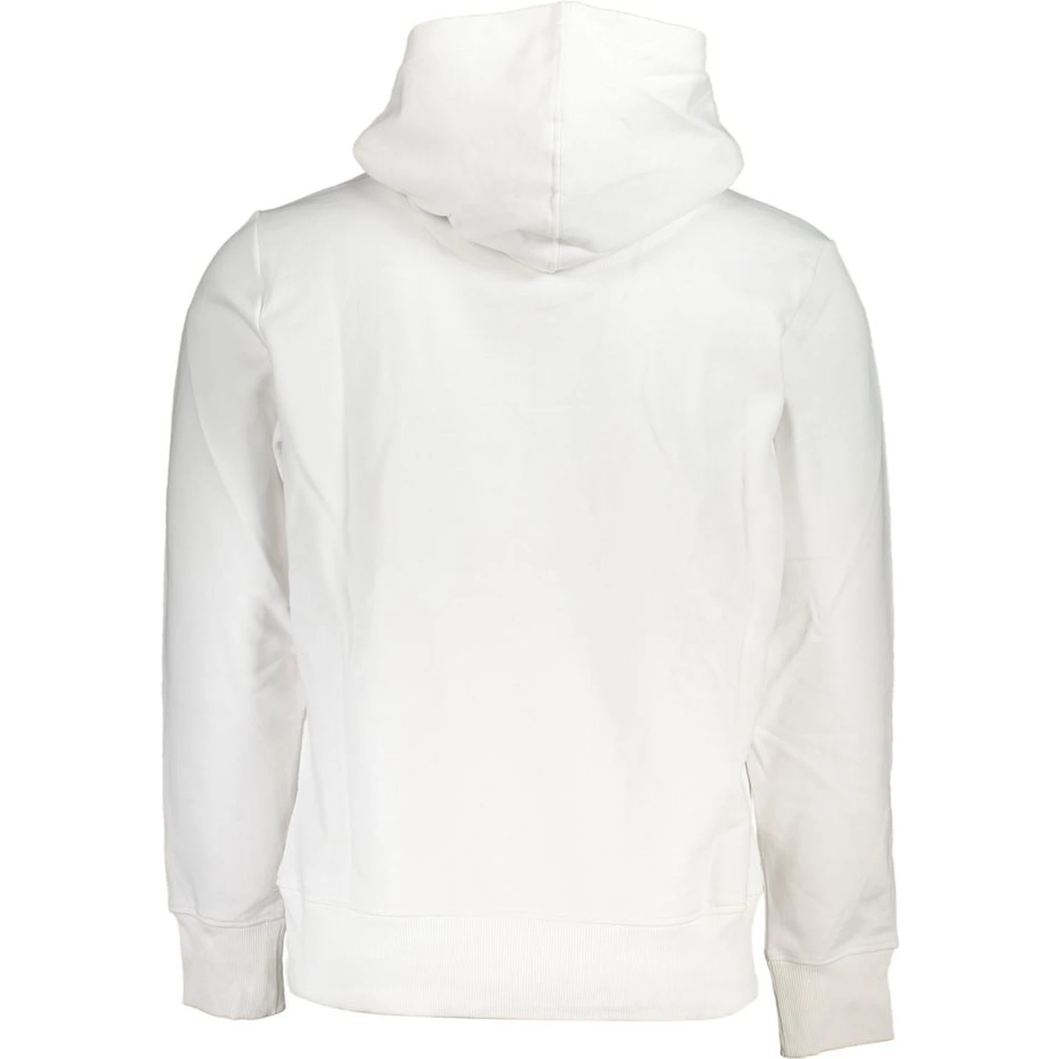 White Cotton Men Sweater with Hood