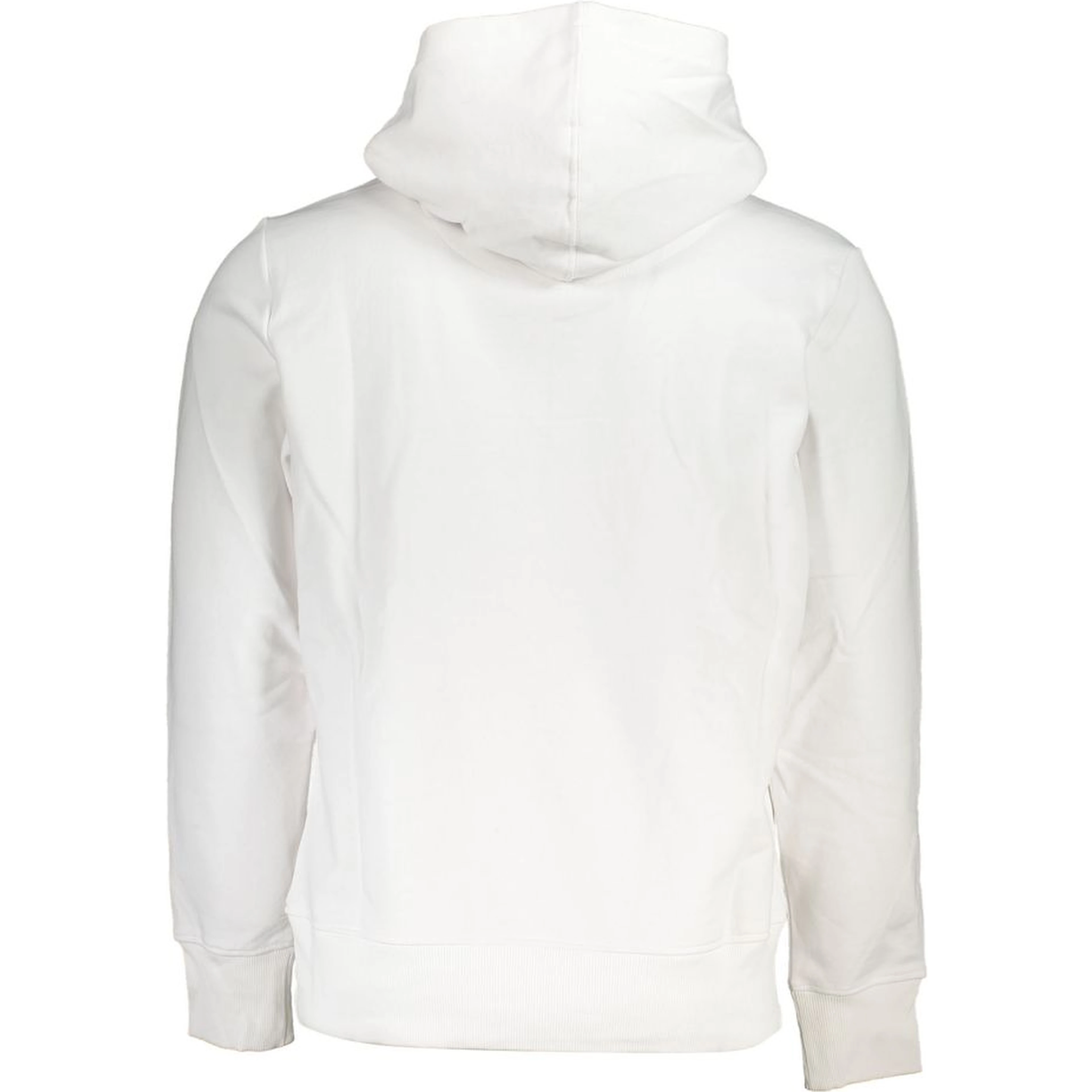 White Cotton Men Sweater with Hood