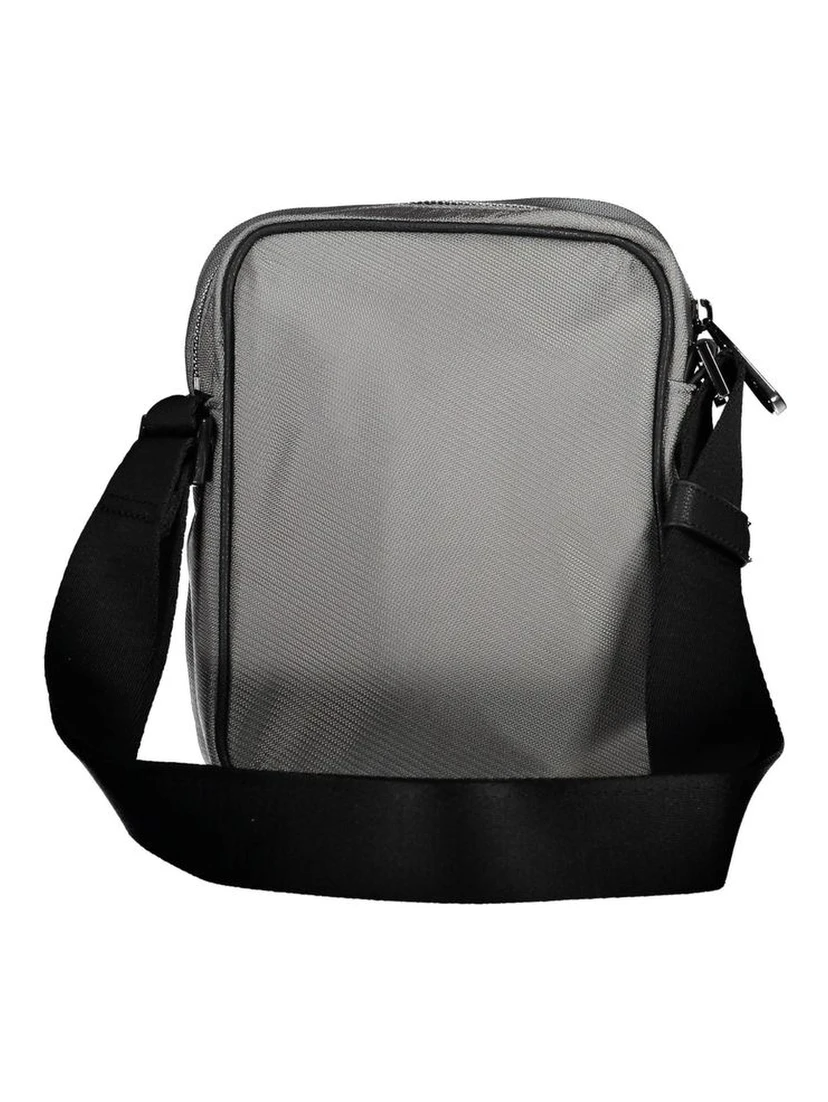 Gray Polyester Shoulder Bag