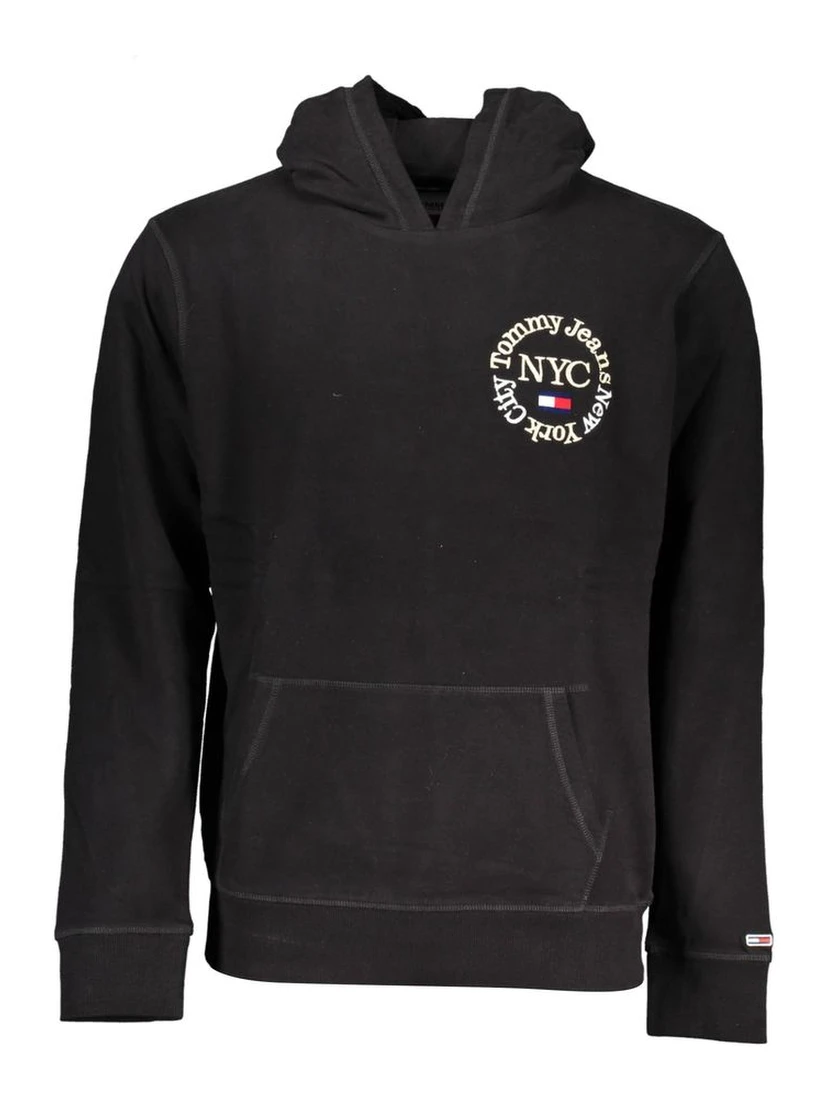 Black Cotton Men Sweater