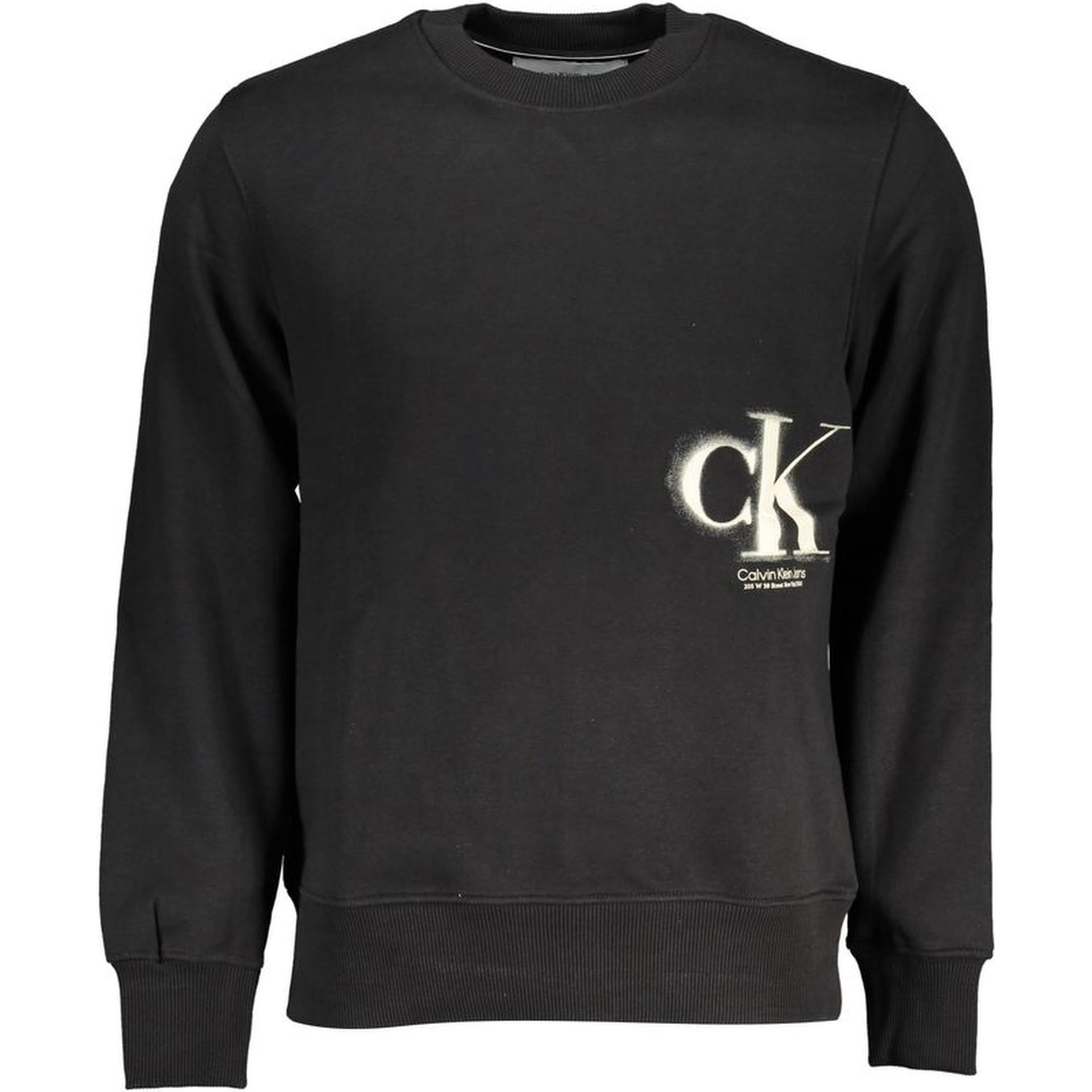 Black Cotton Men Sweater