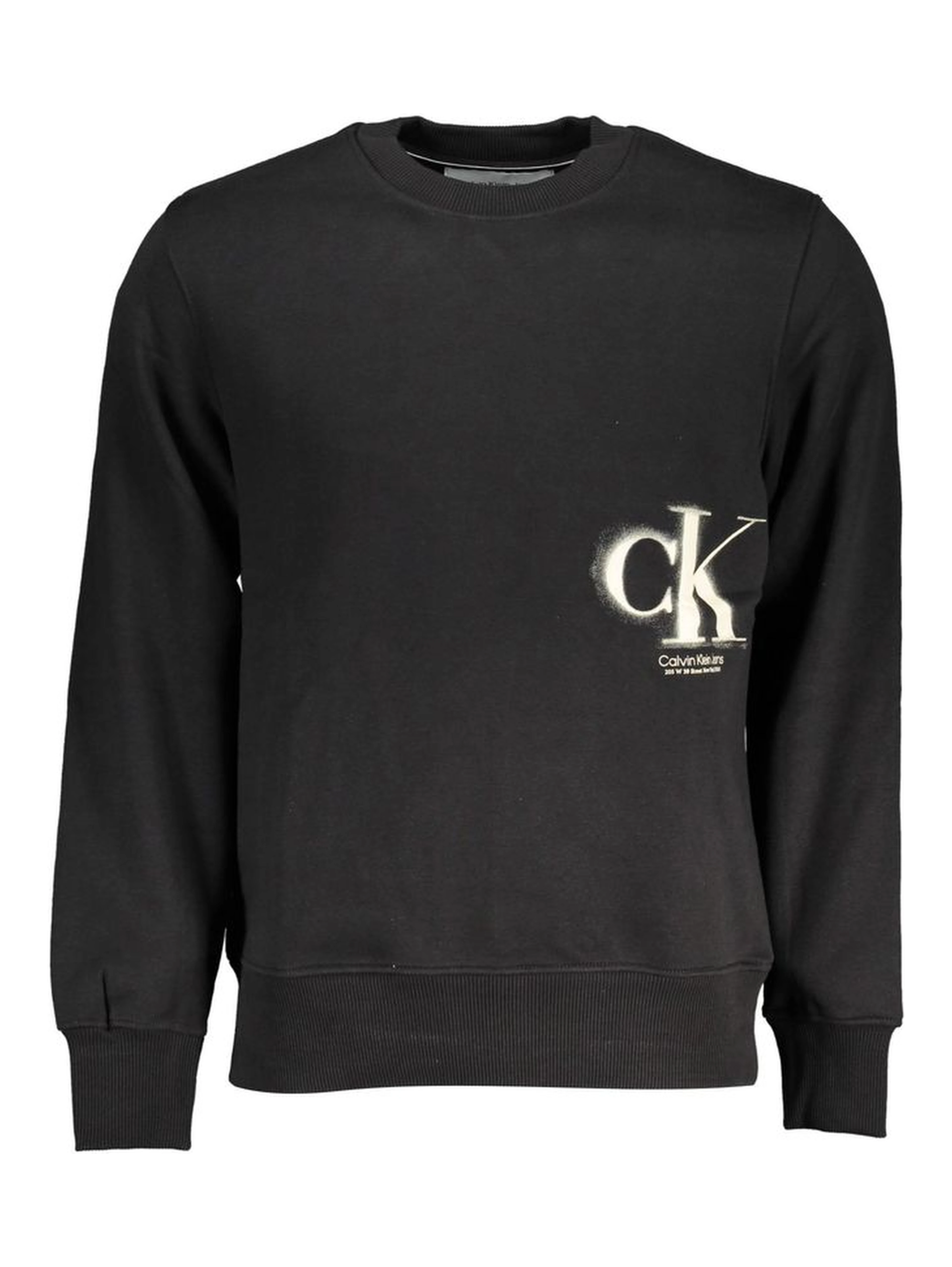 Black Cotton Men Sweater