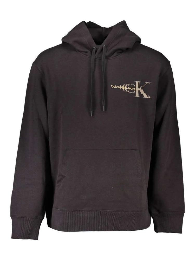 Black Cotton Men Sweater