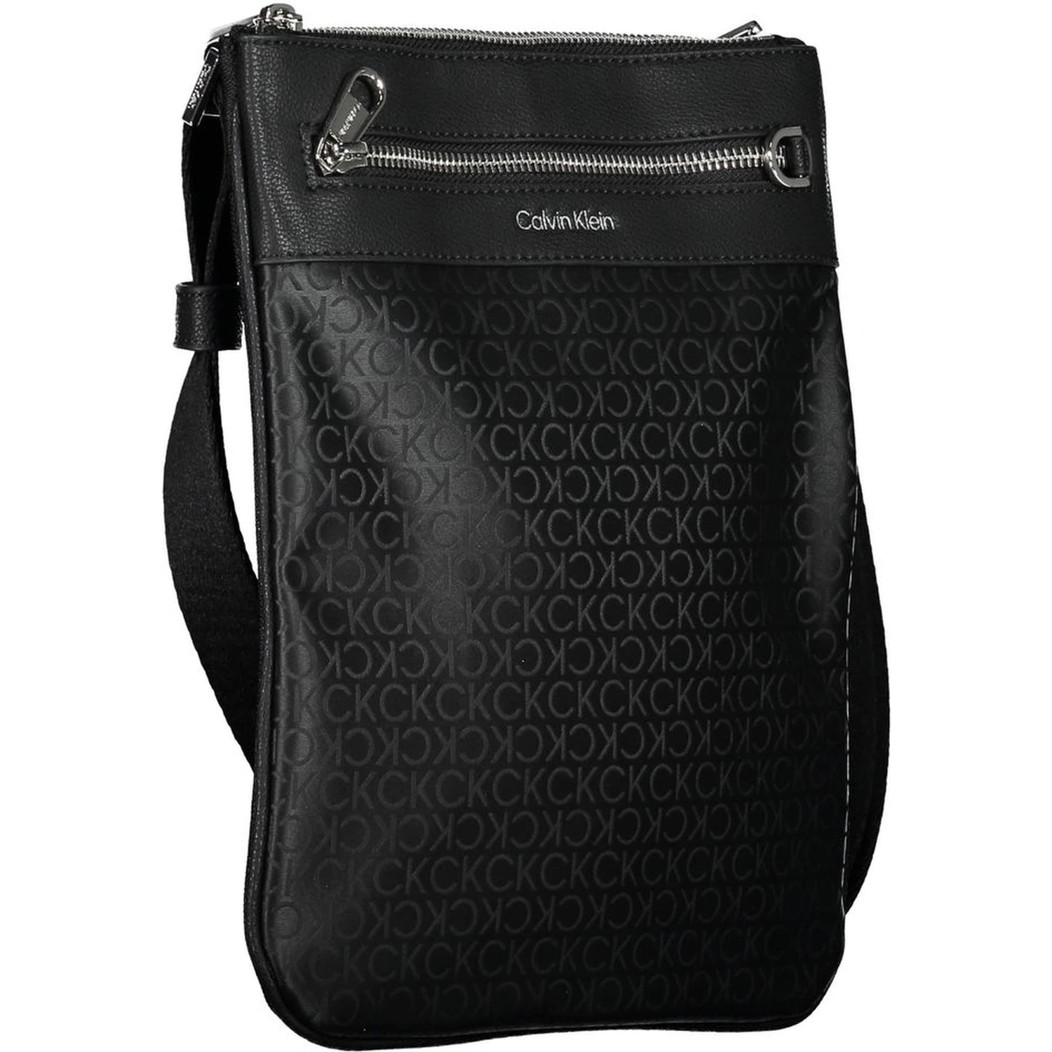 Black Polyester Shoulder Bag