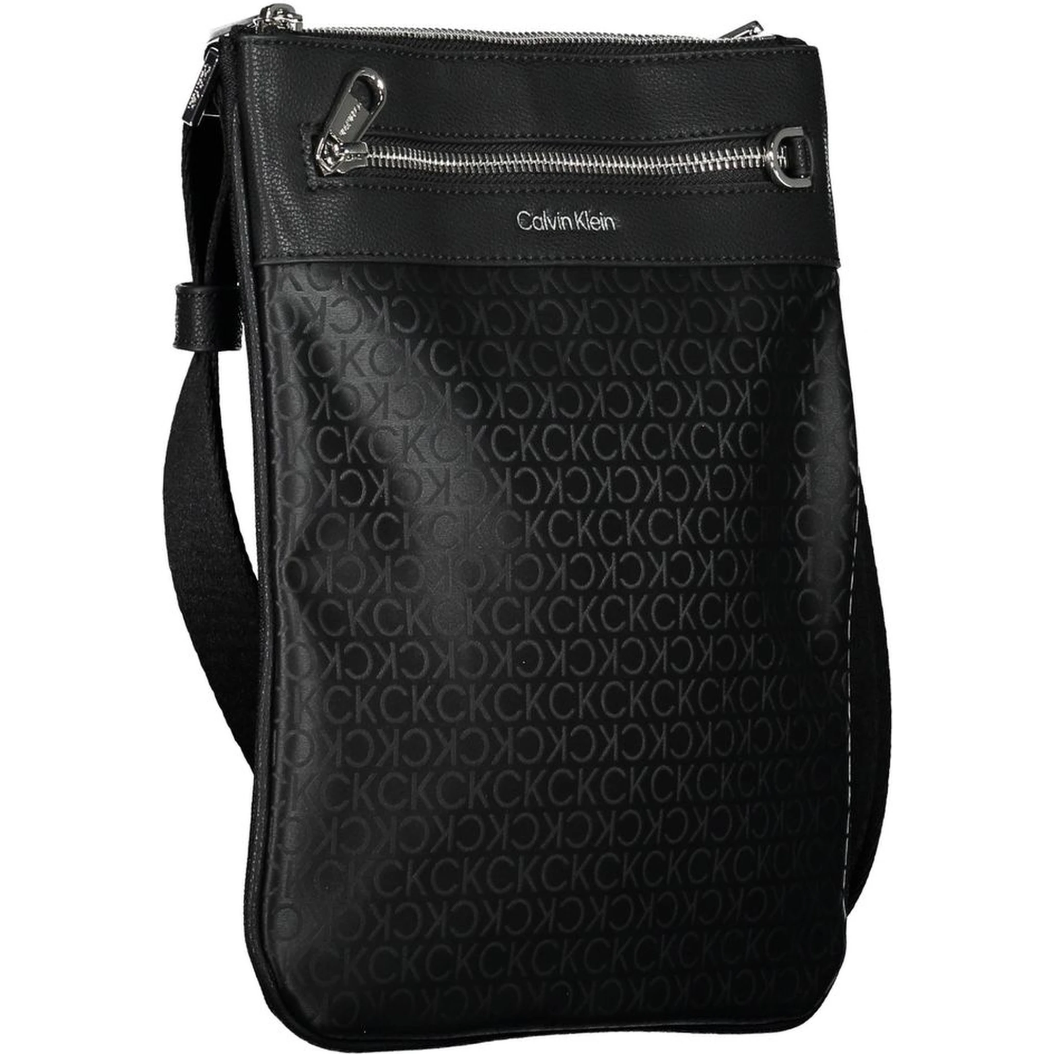 Black Polyester Shoulder Bag
